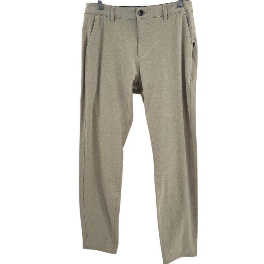 Vuori Aim Pants Tan Khaki Slim Fit Size 30 Lightweight